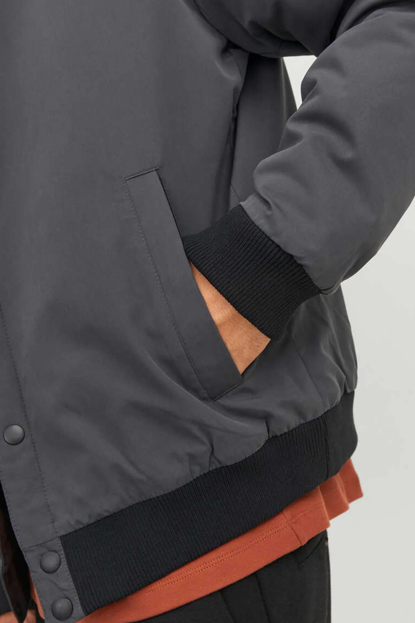 Jack & Jones Casaco Bomber Estilo College Cinza New