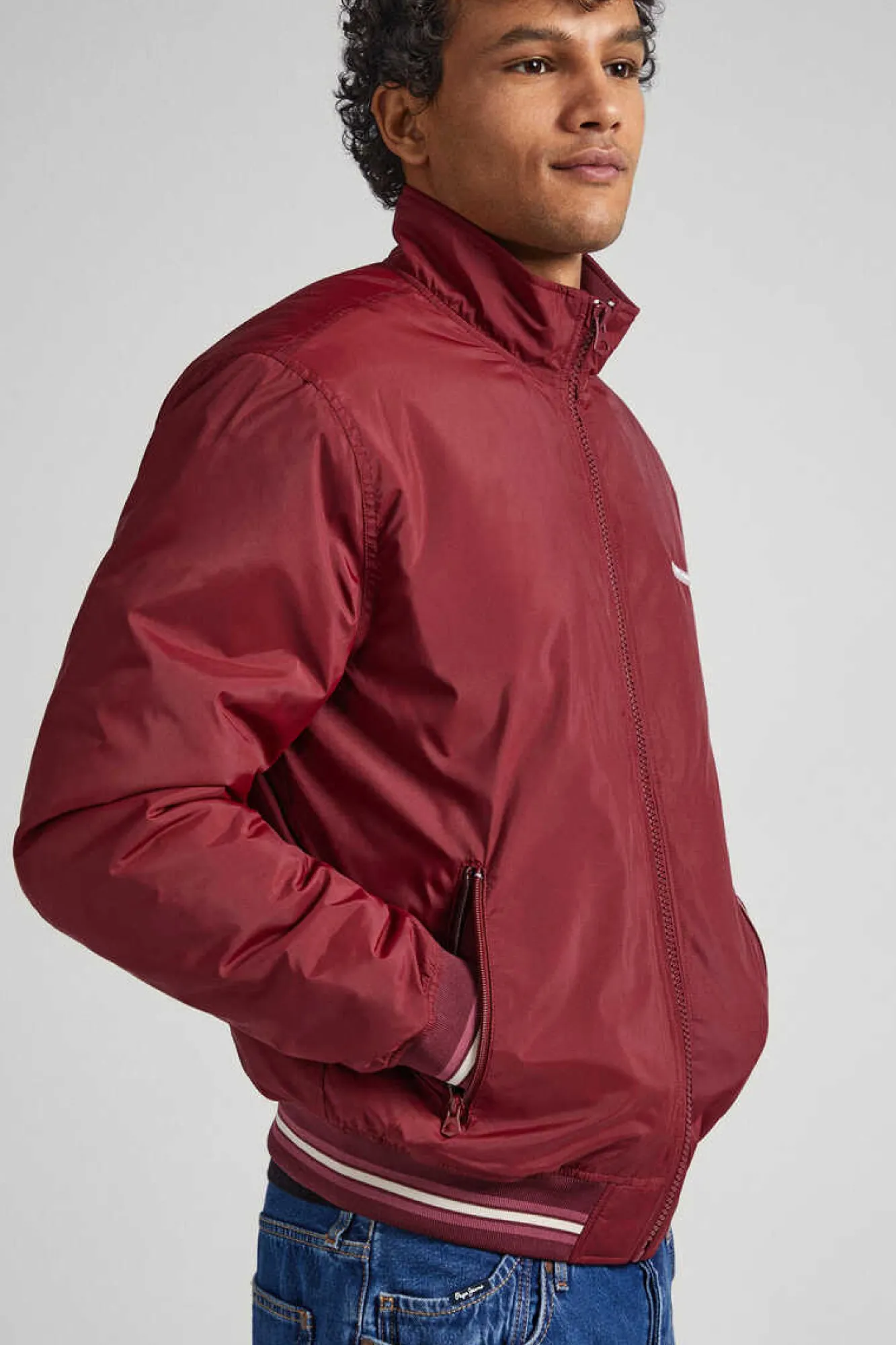 Pepe Jeans Casaco Bomber Tecido Reciclado Vermelho Clearance