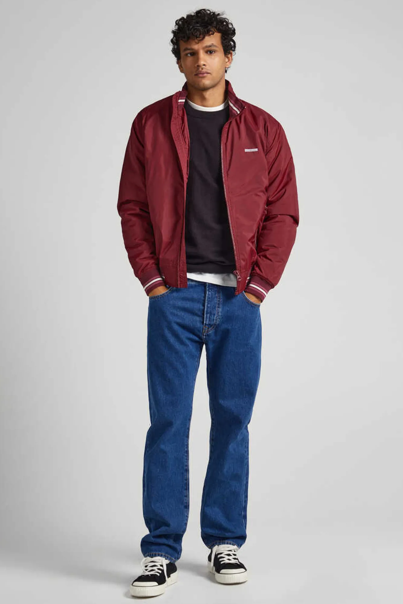 Pepe Jeans Casaco Bomber Tecido Reciclado Vermelho Clearance