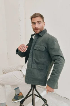 Ooto Casaco Com Bolsos Verde New