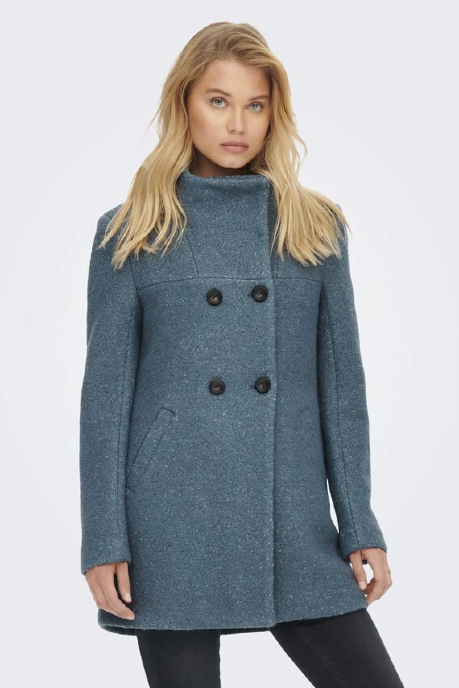 Only Sobretudos E Parkas-Casaco Comprido Com Botoes