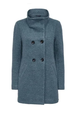 Only Sobretudos E Parkas-Casaco Comprido Com Botoes