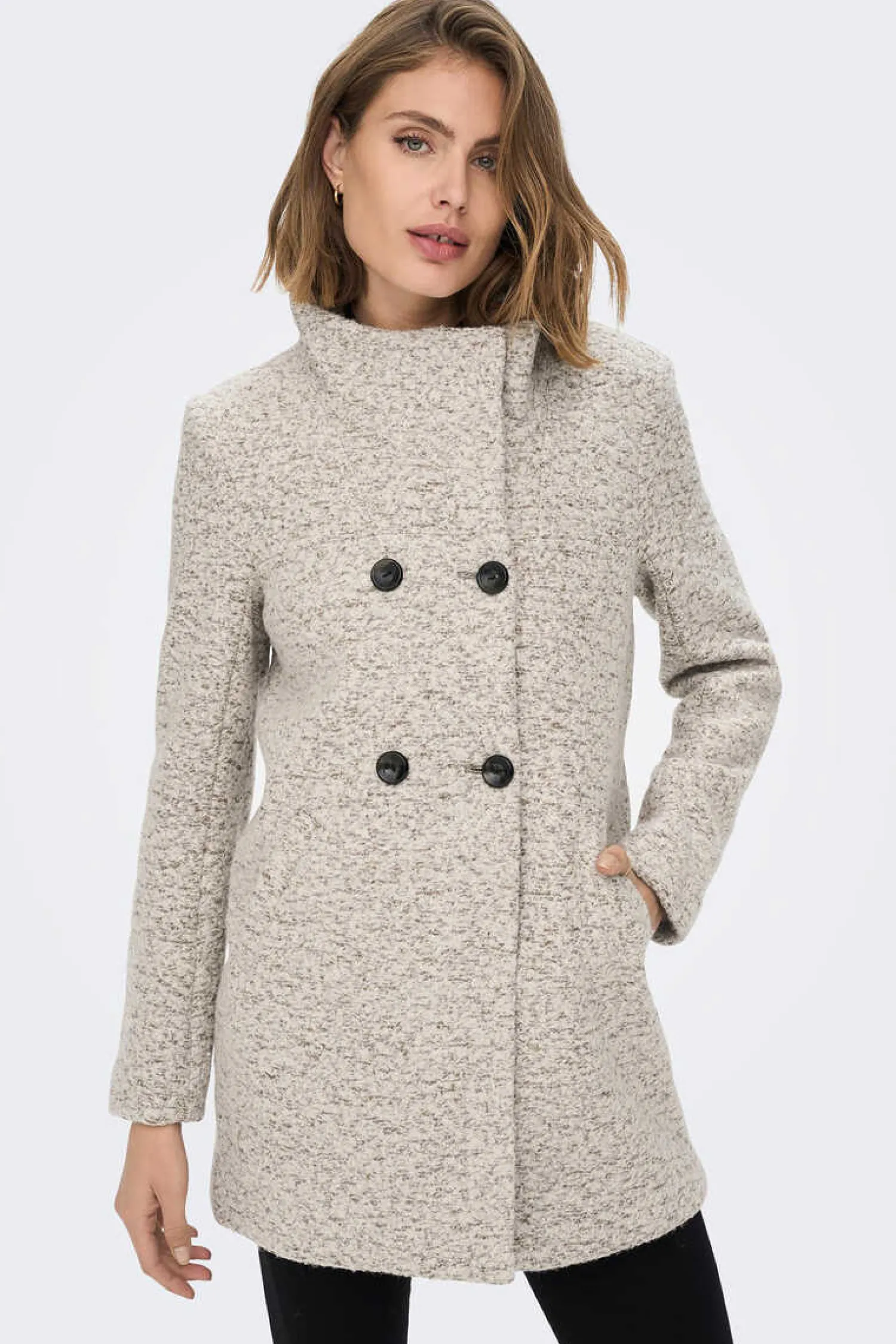 Only Sobretudos E Parkas-Casaco Comprido Com Botoes