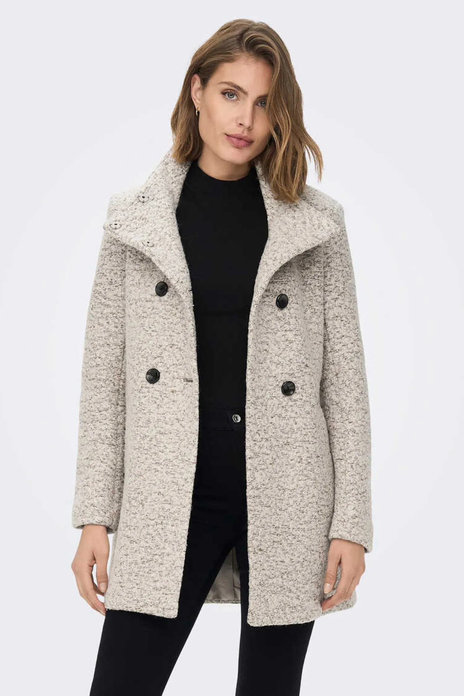 Only Sobretudos E Parkas-Casaco Comprido Com Botoes