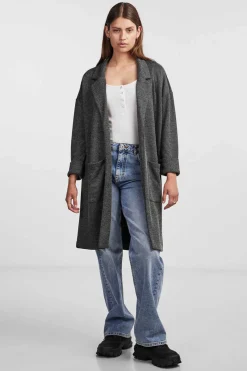 Pieces Blusoes E Casacos-Casaco Comprido De Mulher