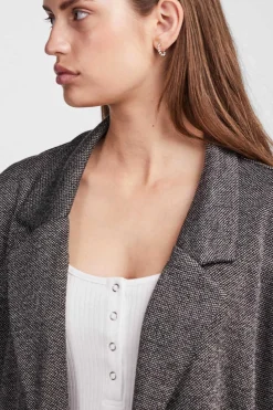 Pieces Blusoes E Casacos-Casaco Comprido De Mulher