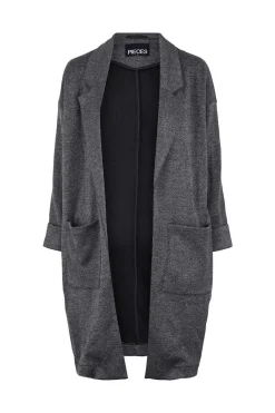 Pieces Blusoes E Casacos-Casaco Comprido De Mulher