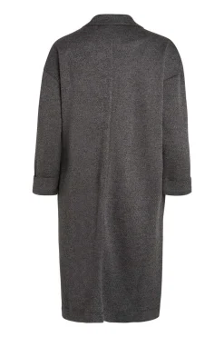 Pieces Blusoes E Casacos-Casaco Comprido De Mulher