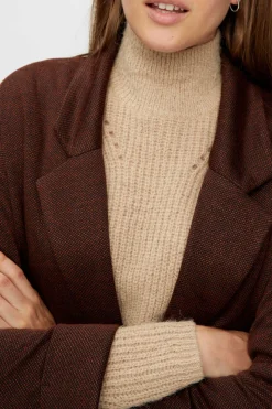 Pieces Blusoes E Casacos-Casaco Comprido De Mulher