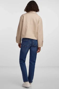 Pieces Blusoes E Casacos-Casaco Curto De Poliester