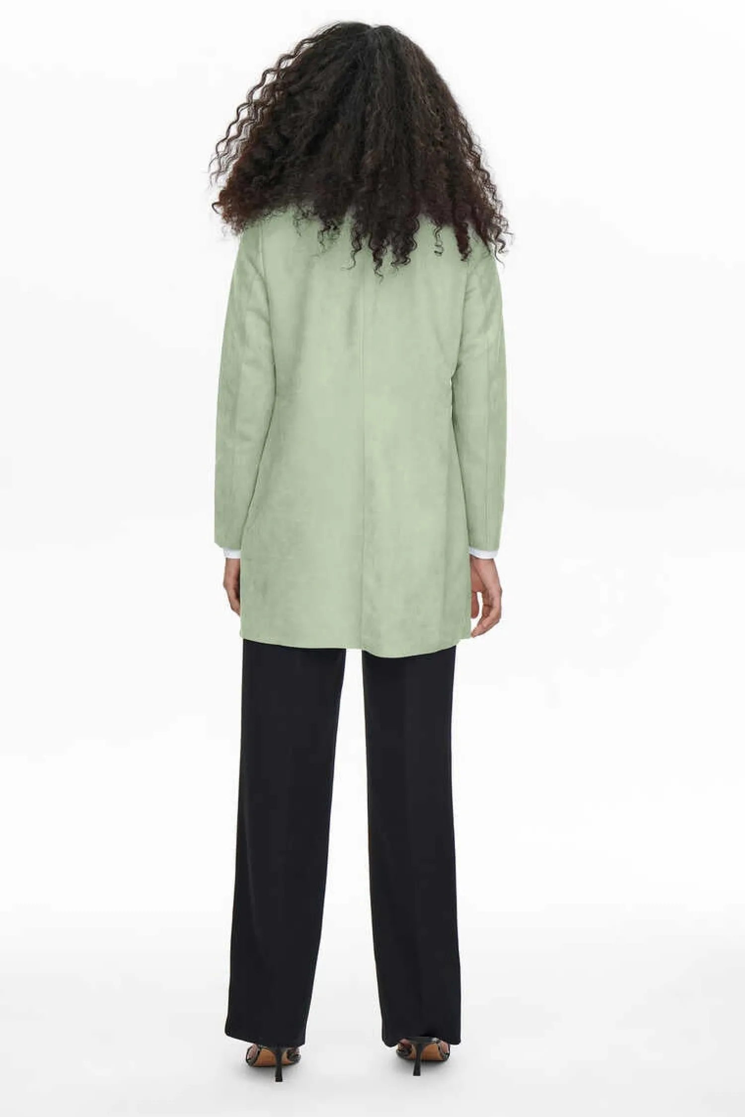 Only Blusoes E Casacos-Casaco De Camurca 3/4