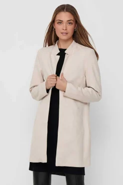 Only Blusoes E Casacos-Casaco De Camurca 3/4