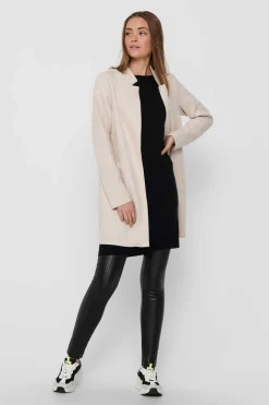 Only Blusoes E Casacos-Casaco De Camurca 3/4