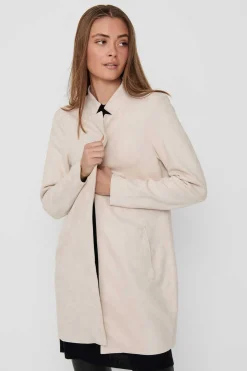 Only Blusoes E Casacos-Casaco De Camurca 3/4