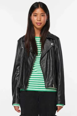 Pieces Blusoes E Casacos-Casaco De Couro