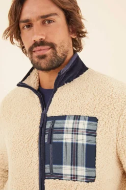 Women'secret Casaco De La Com Bolso Para Homem Beige