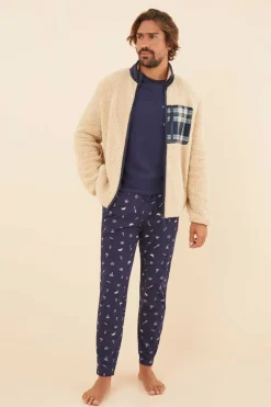 Women'secret Casaco De La Com Bolso Para Homem Beige