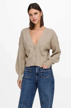 Only Sueteres E Cardigans-Casaco De Malha Botoes