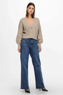 Only Sueteres E Cardigans-Casaco De Malha Botoes