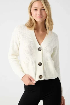 Inside Sueteres E Cardigans-Casaco De Malha Com Bolsos