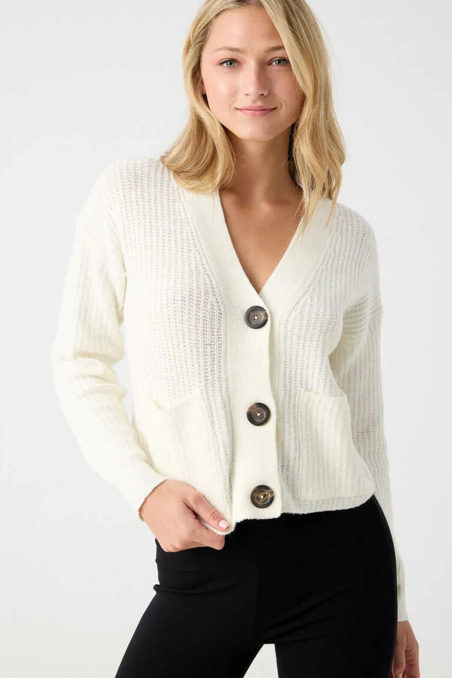 Inside Sueteres E Cardigans-Casaco De Malha Com Bolsos