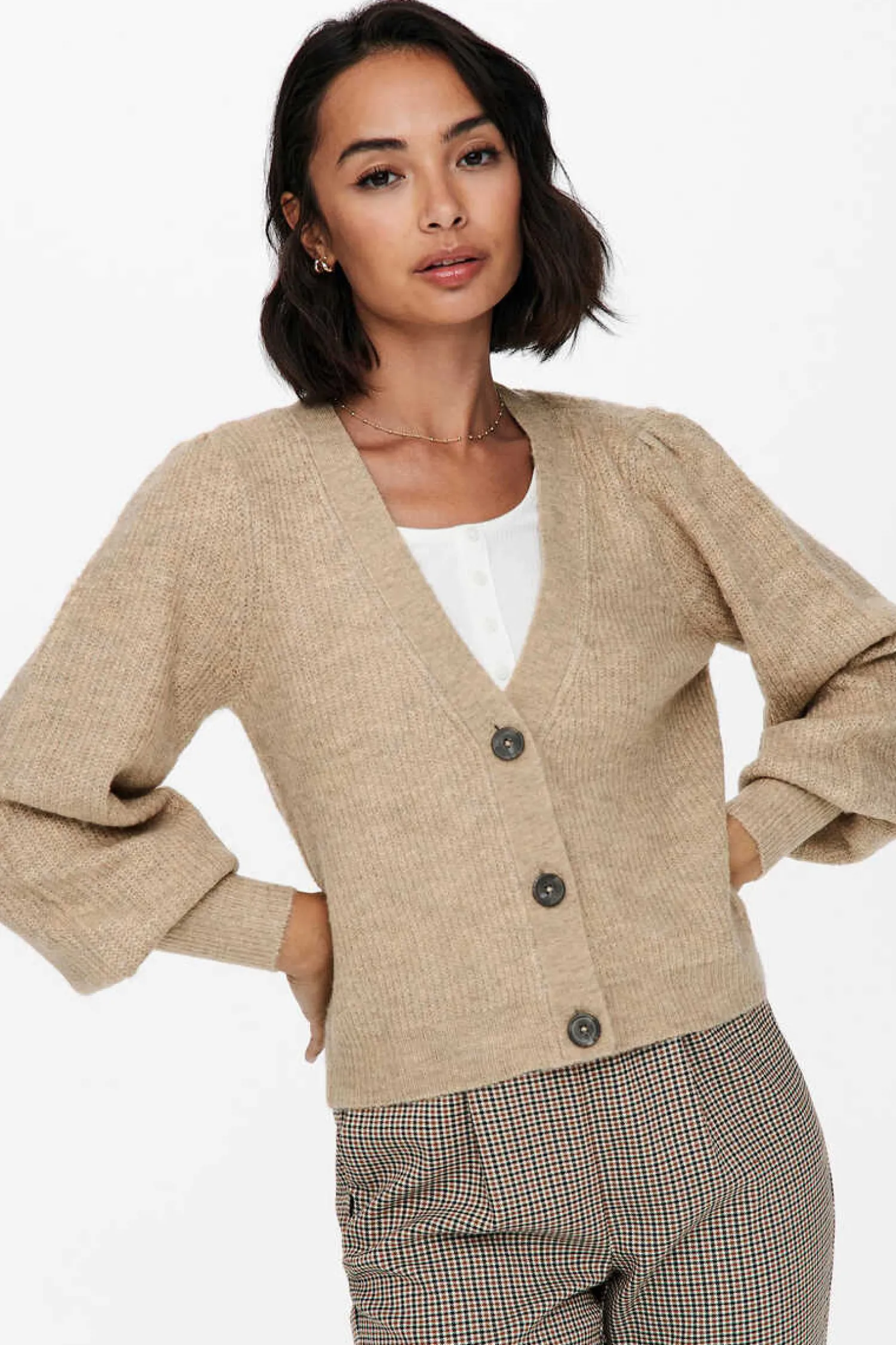 JDY Sueteres E Cardigans-Casaco De Malha Com Botoes