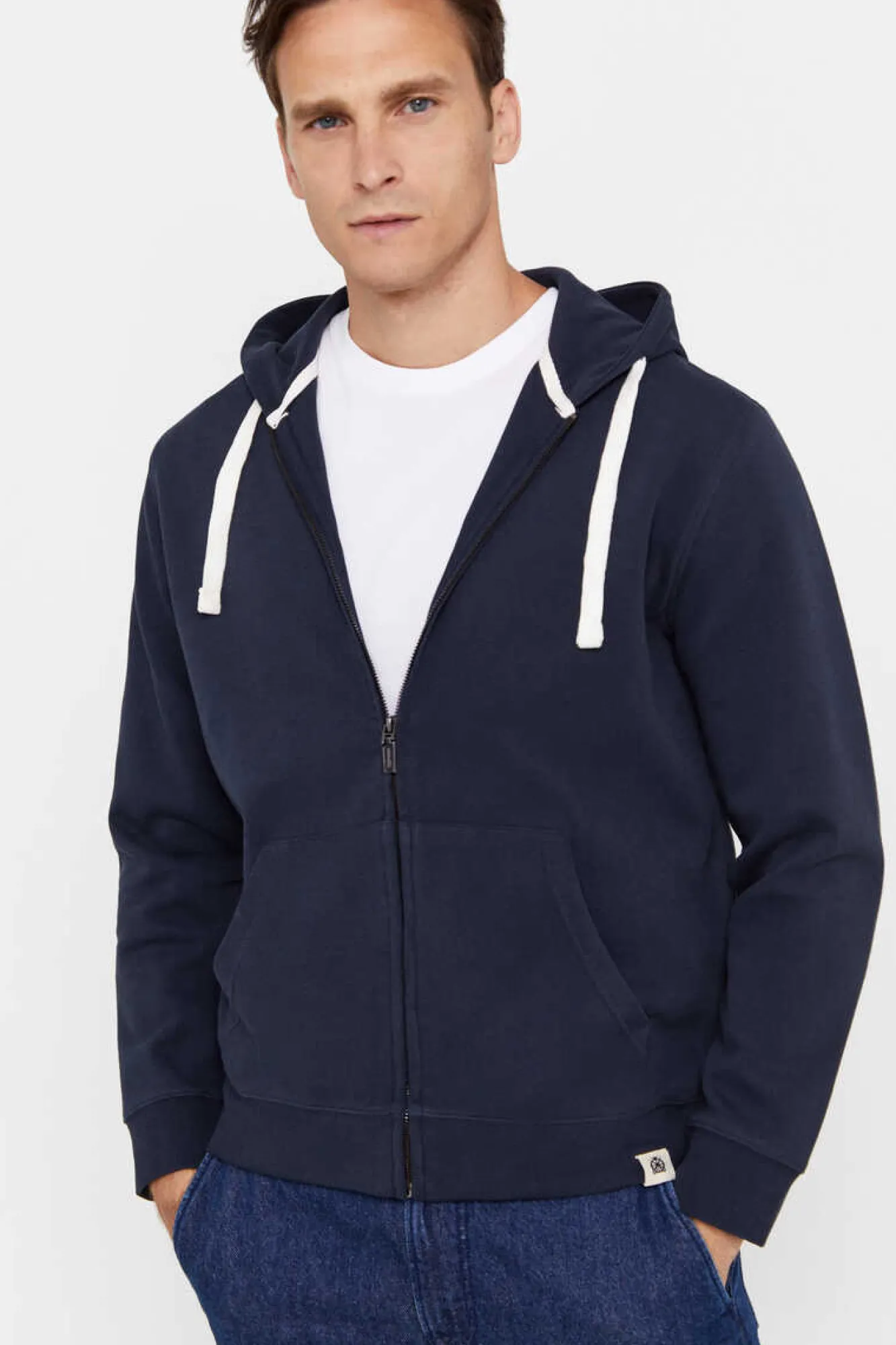 Cortefiel Casaco De Malha Com Capuz Azul Best