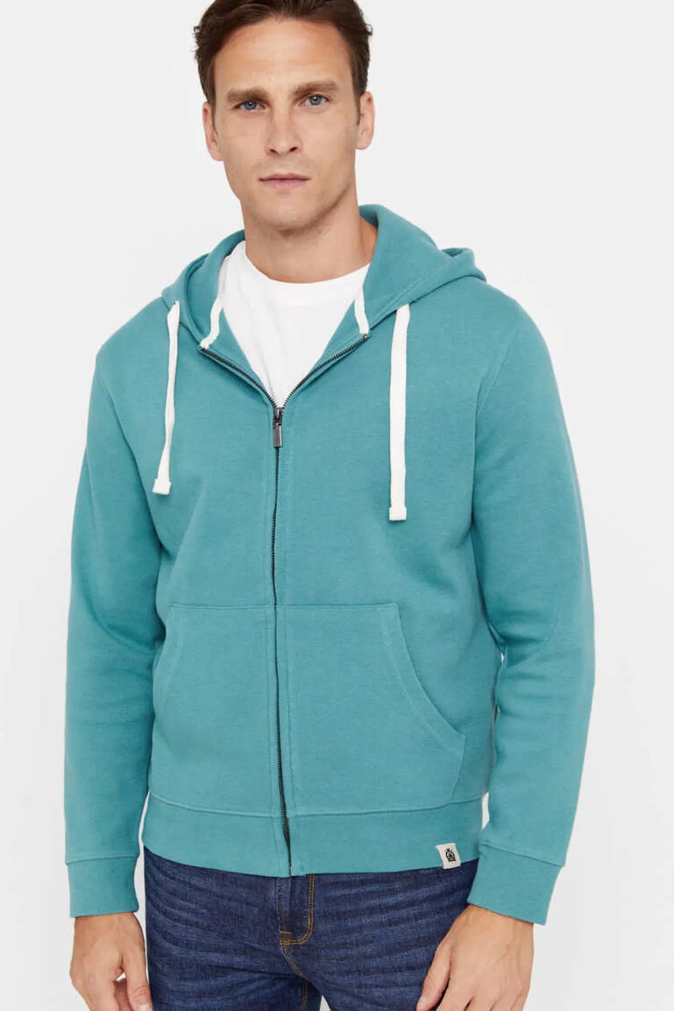 Cortefiel Casaco De Malha Com Capuz Verde