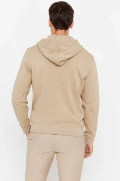 Cortefiel Casaco De Malha Com Capuz Tostado Online