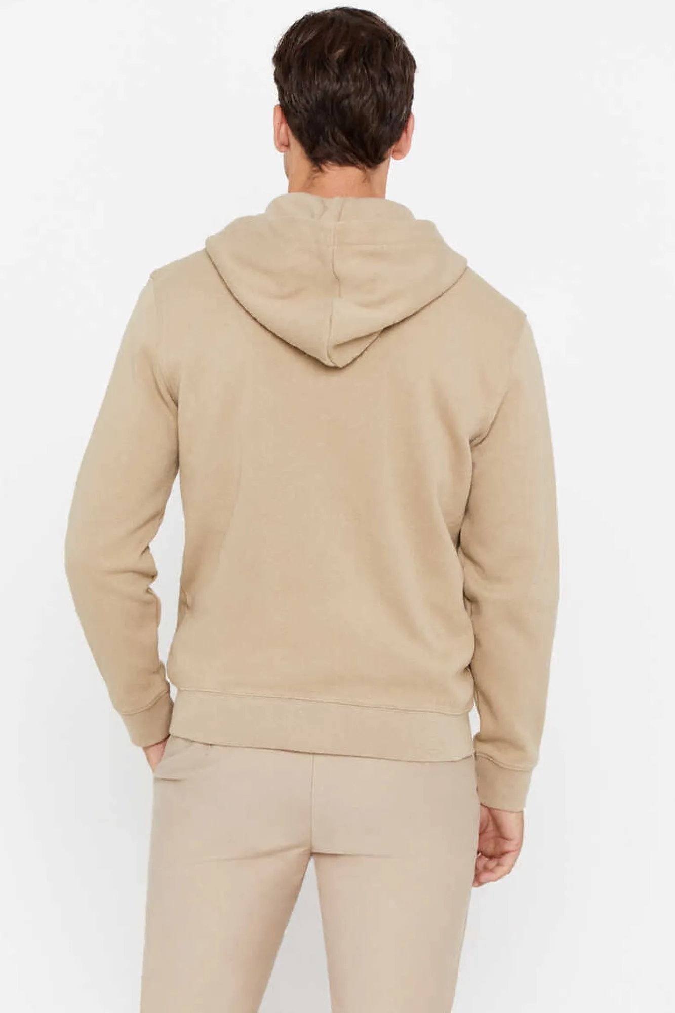 Cortefiel Casaco De Malha Com Capuz Tostado Online