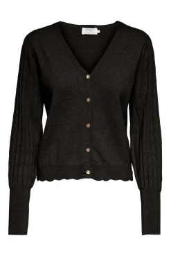 Only Sueteres E Cardigans-Casaco De Malha Com Mangas Bordadas