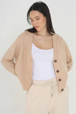 Brave Soul Sueteres E Cardigans-Casaco De Malha Com Quatro Botoes