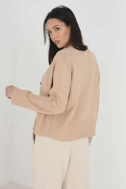 Brave Soul Sueteres E Cardigans-Casaco De Malha Com Quatro Botoes