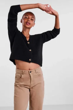 Pieces Blusoes E Casacos-Casaco De Malha Cor Block