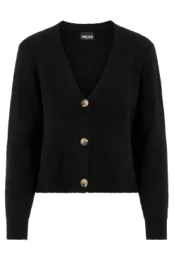 Pieces Blusoes E Casacos-Casaco De Malha Cor Block