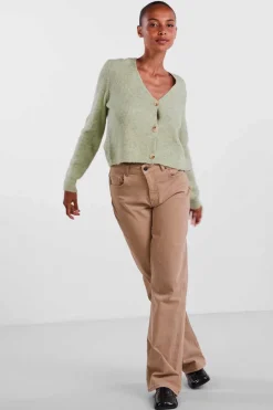 Pieces Blusoes E Casacos-Casaco De Malha Cor Block