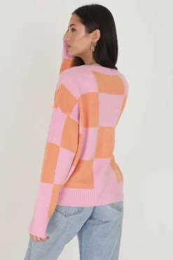 Brave Soul Sueteres E Cardigans-Casaco De Malha De Xadrez