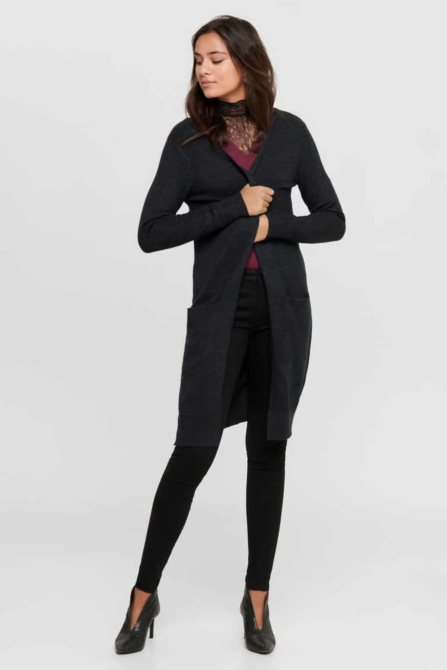 JDY Sueteres E Cardigans-Casaco De Mulher De Malha De Corte Folgado