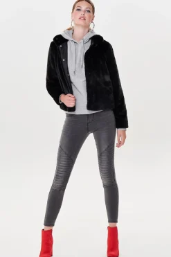 Only Blusoes E Casacos-Casaco De Pele