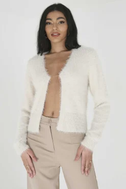 Brave Soul Blusoes E Casacos-Casaco De Pelo Com Fecho De Corrente