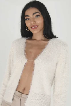 Brave Soul Blusoes E Casacos-Casaco De Pelo Com Fecho De Corrente