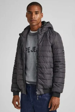 Pepe Jeans Casaco De Penas Acolchoado Jaspeado Cinza Online