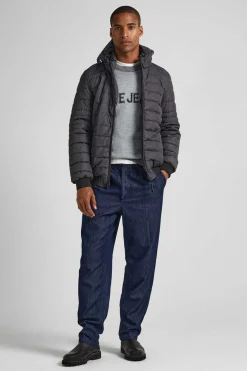 Pepe Jeans Casaco De Penas Acolchoado Jaspeado Cinza Online