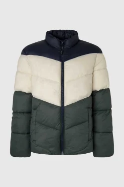 Pepe Jeans Casaco De Penas Acolchoado Color Block Marinho Sale