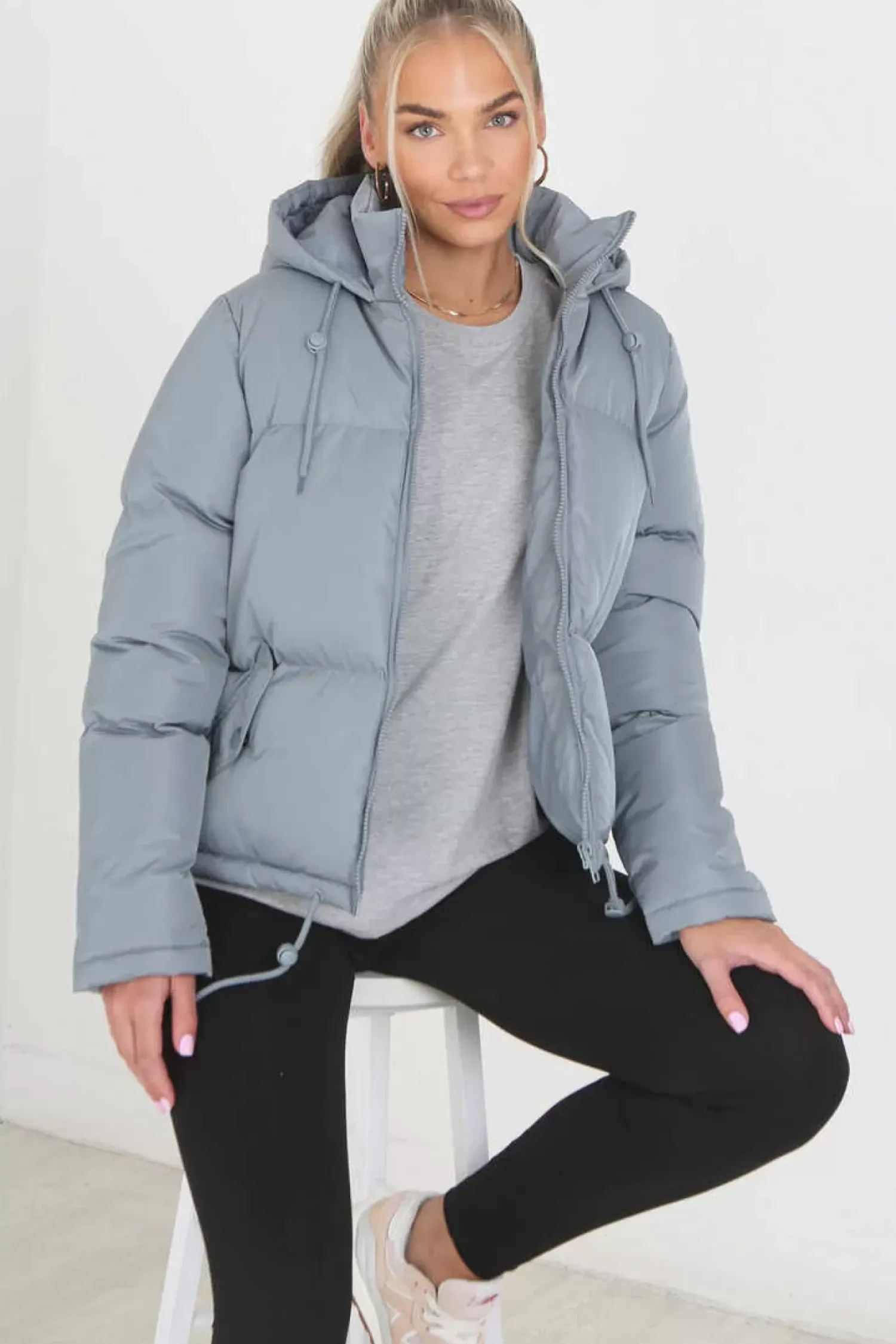 Brave Soul Sobretudos E Parkas-Casaco De Penas Acolchoado Com Capuz