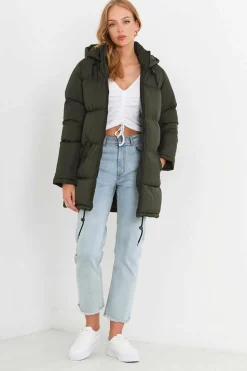 Brave Soul Sobretudos E Parkas-Casaco De Penas Acolchoado Com Capuz