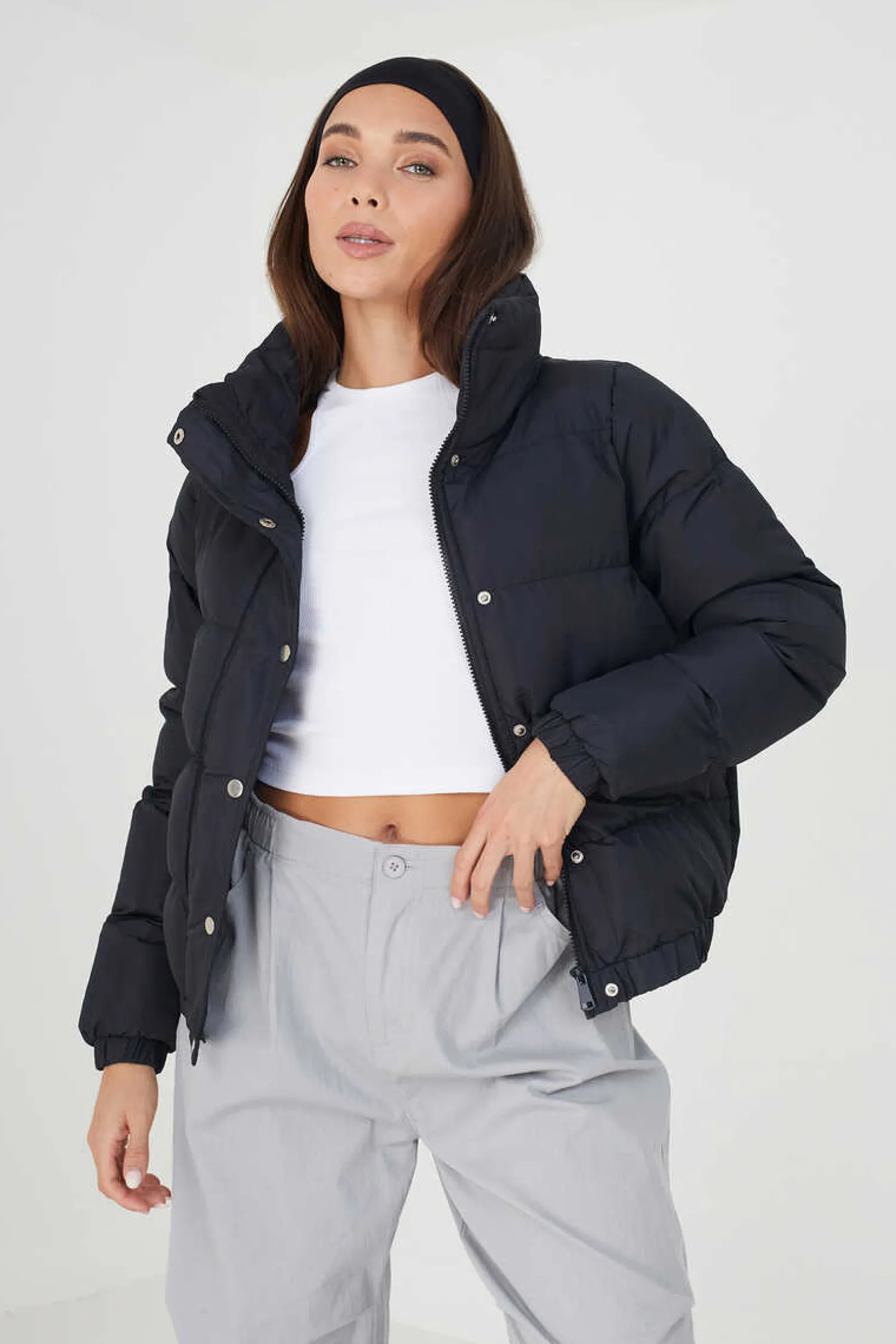 Brave Soul Coletes-Casaco De Penas Acolchoado Automaticos