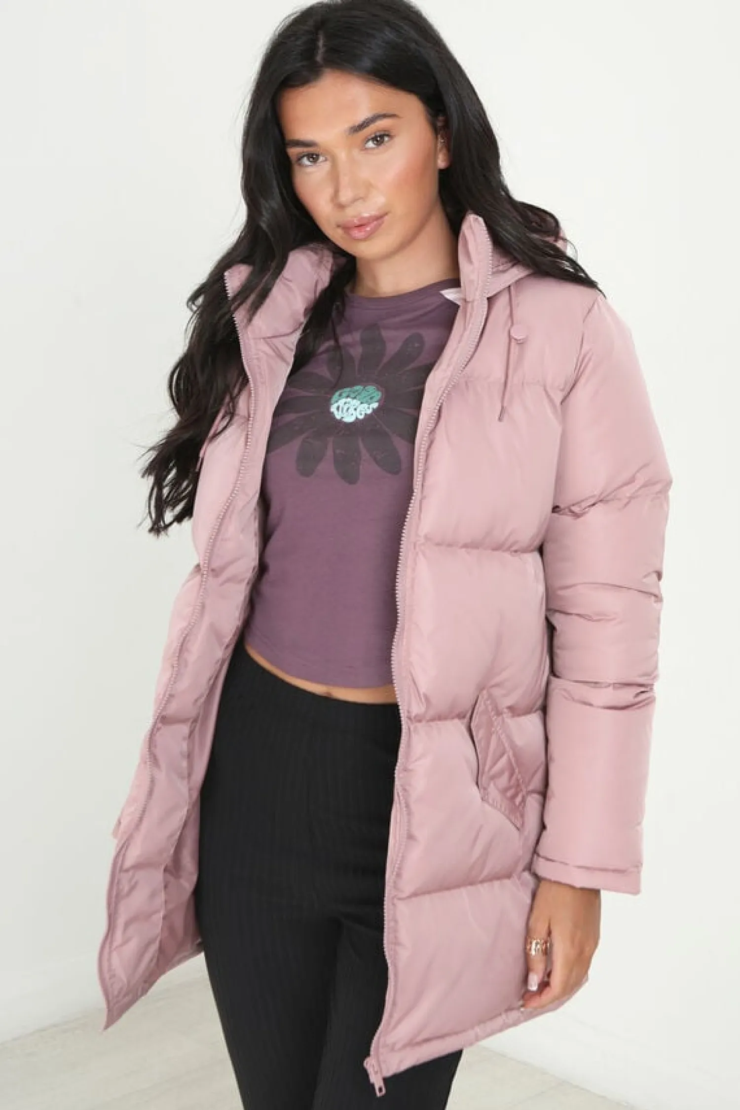 Brave Soul Sobretudos E Parkas-Casaco De Penas Acolchoado Com Capuz