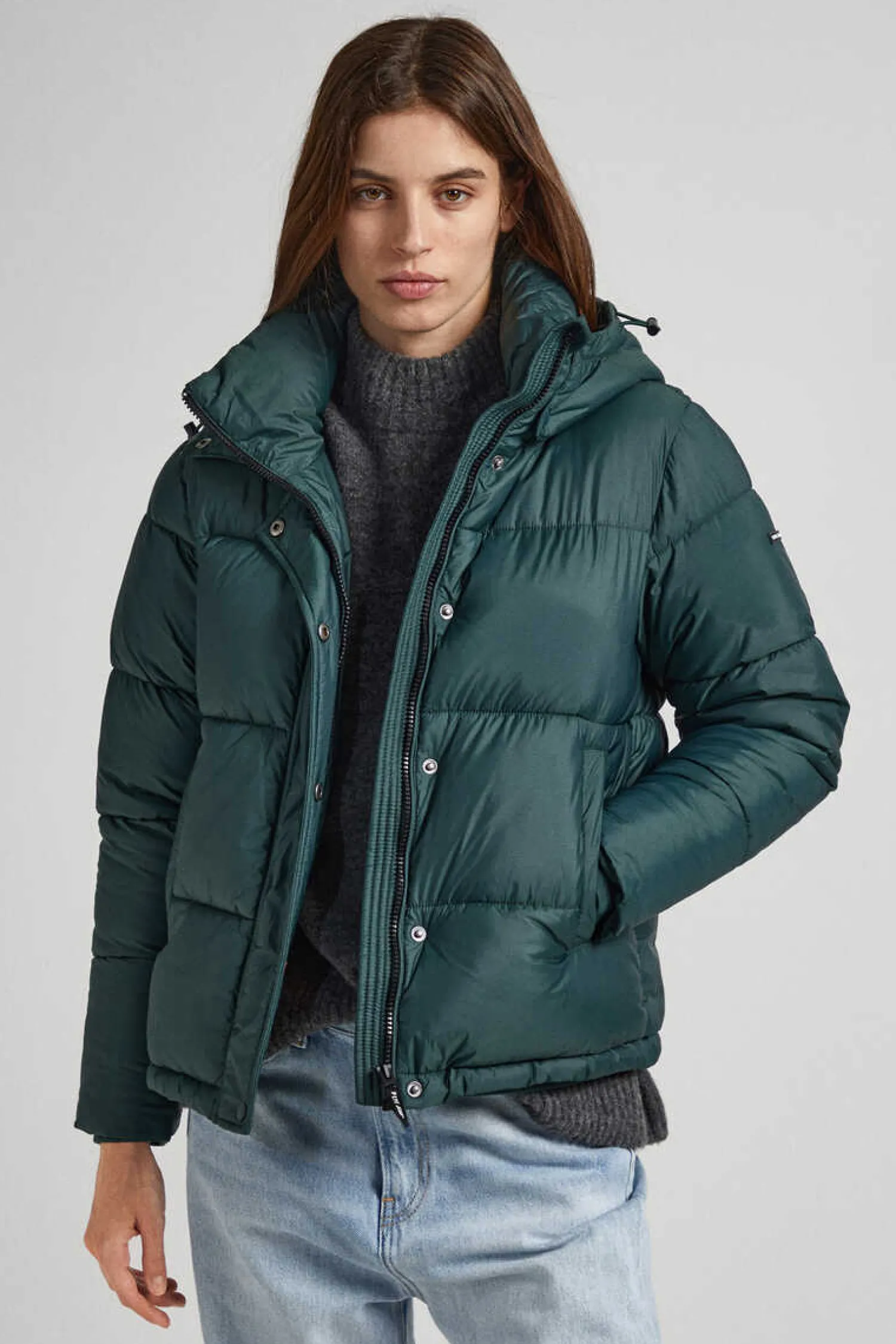 Pepe Jeans Sobretudos E Parkas-Casaco De Penas Acolchoado Capuz