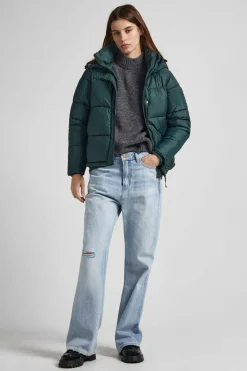 Pepe Jeans Sobretudos E Parkas-Casaco De Penas Acolchoado Capuz